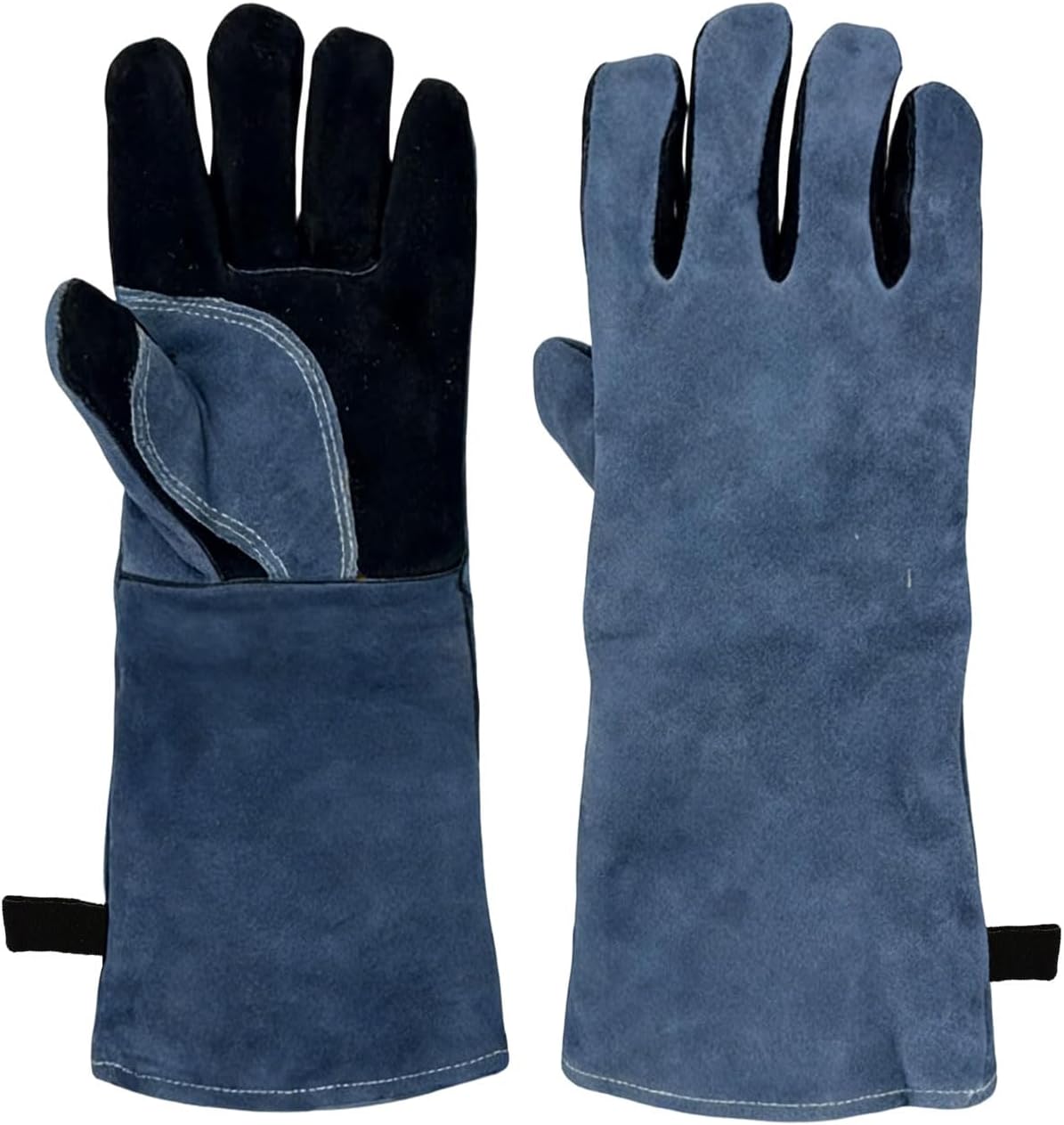 Guantes de Barbacoa de Cuero, Resistentes al Calor, Guantes de Barbacoa de Cuero Ignífugo, para Ignífugos, Soldadura, Chimenea, Horno, Cocina, Estufa, Estante de Olla