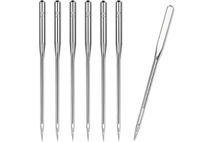 AELMIYW 30 Pcs Size 100/16 Universal Leather&Jeans Sewing Machine Needles, Heavy Duty Machine Needles for Thickened Fabrics, Compatible with Home Sewing Machine