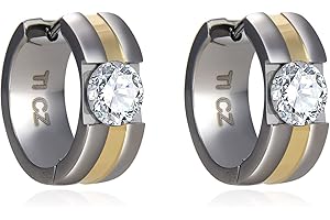 JMFENFA Titanium Earrings for Sensitive Ears, Titanium Hoop Earrings for Men Women, Hypoallergenic Titanium Earrings