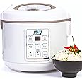 M4Y Rice Cooker, Slow Cooker and Food Steamer For 1-6 People – 1.2 Litre - Keep Warm Function, Delay Timer, Premium Inner Pot, Spatula & Measuring Cup, Perfect Rice Every time– Quick & Easy