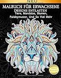 Malbuch Fur Erwachsene Designs Entlasten Tiere, Mandalas, Blumen, Paisleymuster, by Cindy Elsharouni