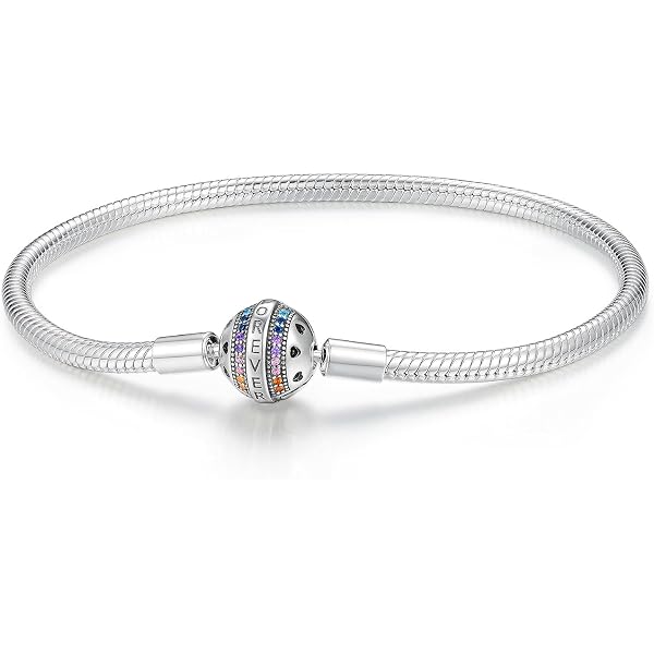 J.Endéar Bracciale Donna Pietre Naturali, Braccialetto di Perline Elasticizzato 8 mm, Bracciale Cuore Amicizia con Argento Sterling 925