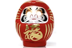 JAPAN CRAFT - Bambola Daruma, portafortuna giapponese, misura 1, sicurezza e successo sotto tutti gli aspetti, colore: rosso