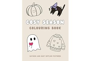 Cosy Season Colouring Book for Adults and Teens: Fun, Simple and Cute Autumn & Halloween Designs - Easy and Relaxing Colouring Fun Perfect for Boo Baskets and as a Halloween Gift