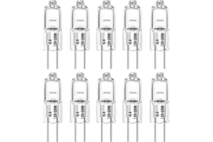 EKSAVE G4 Halogen Bulbs 20Watt 12Volt T3 2 Pin Bulb Warm White Dimmable 20W 12V 2700K Pack of 10