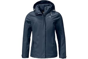 ‎SCHÖFFEL Schöffel Damen Jacket Gmund L, wind- und wasserdichte Regenjacke, atmungsaktive Outdoor Jacke, Wanderjacke mit verstaubarer Kapuze