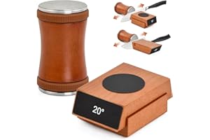 Focenat Aiguiseur Couteaux, Roulants de Couteau Cuisine Aiguiseur Couteau, Pierre a Aiguiser Fusil a Aiguiser, Deux Angles d'affûtage de 15° et 20°, Manuel Aiguiseur de Cuisine Professionnel