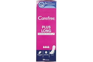 Carefree Plus - Protectores extra anchos, 5 beneficios de frescura, 24 piezas
