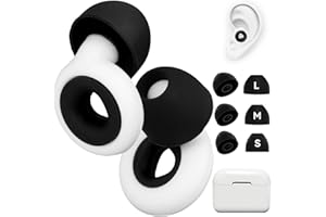 GROVL Ear Plugs Earplugs Quiet Reusable Ear Protectors in Flexible Silicone for Noise Reduction with 6 Ear Tips S/M/L +Ear Plug Box for Sleeping, Work, Study or Travel