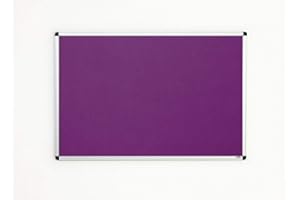 ADBOARDS Fire Retardant Purple Felt Noticeboard Office, Home and Schools – 900mm x 600mm