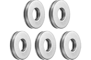 Kozelo 5pcs AXK0819 Thrust Needle Roller Bearings - [8mm Bore x 19mm OD x 2mm Thick] Bearing with 65Mn Washers for Conveying Equipment, Chromium Steel