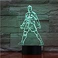 althiqahkey USB 3D Led Night Light with and 7 Variable Color Lamp Bedside Lamp Football Lights Soccer Player Cristiano Ronald Figure