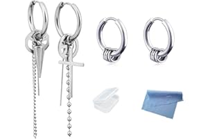 XHBTS Pendientes Peace Cross Bangtan Boys B.T.S. JIMIN SUGA Pendientes de Clip de Plata con Botón para Mujer y Hombre con Caja