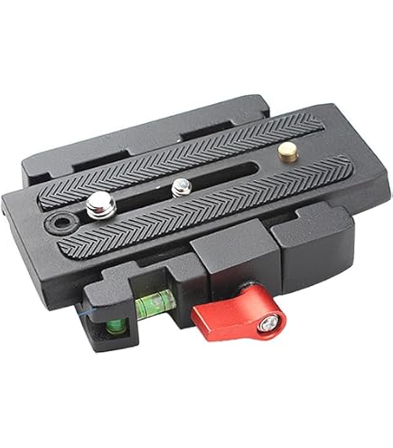 Hersmay 501PL Piastra A Sgancio Rapido Per Treppiedi Manfrotto - Con Viti 1/4-20 E 3/8-16