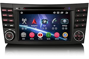 erisin 8 rdzeniowy Android 14 [4+64 GB] Radio samochodowe z nawigacją dla Mercedes Benz klasy E/CLS W211 W219 Obsługa Carplay Android Auto GPS Sat NAV DSP Bluetooth 5.0 WiFi Dab+ TPMS DVR OBD