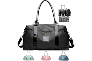 LATIT Reisetasche Tasche Sporttasche Weekender-Tasche Sporttasche Herren Travel Bag Damen Wasserdicht Reisetasche für Damen & Herren, Reisen, Yoga, Sport, Fitness-Schwarz