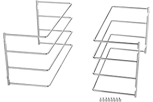 SOTECH Backblechhalter für 4 Backbleche (364 x 140 x 182 mm, chrom poliert, für 600 mm Korpusbreite) Backblech Halterung - Ordnung leicht gemacht