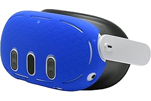 NUHFUFA Silikon-Schutzhülle für Ques3, VR-Headset, VR-Zubehör, Anti-Staub, Kratzfest, kompatibel mit Ques3 Front-Kopfhörer (blau)