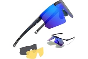 Cleoxyge Verspiegelt Polarisierte Fahrradbrille Herren Damen Schnelle Brille Sonnenbrille,UV400 Schutz Sportbrille Für Angeln Radfahren MTB Rennrad Fahren