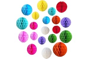 YGMXZL 20 palline in carta velina a nido d'ape, a nido d'ape, decorazioni di carta, per matrimoni, giardino, feste all'aperto