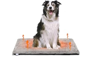Nobleza Cuscino Autoriscaldante per Cane e Gatti, Materassino da Interno Lavabile per Cani Taglia Grande, Letto per Cani Sfoderabile in Memory Foam, con Copertina Impermeabile e Morbida, 91x58x4cm