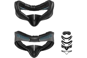 AMVR Facial Interface Face Pad Cover Compatible con Meta/Oculus Quest 3S Accesorios, no Encaja Q3 (Versión Estándar para halo headstrap)