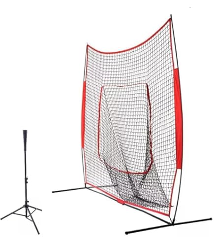 Rete da lancio a 9 fori, 9 fori, bersaglio da baseball con separatore al neon per tasche e palla da allenamento per praticare baseball e softball, 50,8 x 76,2 cm