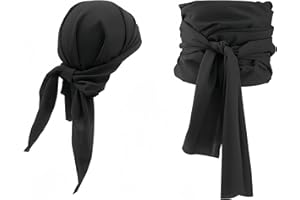 Proumhang Zestaw Akcesoriów Pirackich,Piracka szarfa, pas,Średniowieczna szarfa kapitana piratów,Szarfa Księcia Pustyni,Piracki szalik na głowę Bandany na Halloween Dzieci Kobiety Mężczyźni