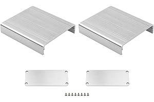 Unxuey Aluminum Surface Enclosure Silver Project Box,Box Case for DIY Electronic Instrument Power Amplifier, power supply units 100 x 88 x 38 mm (L x W x H)