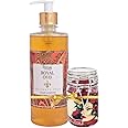 Eternia® Royal Oud Sulphate Free Handwash 500 ml - Premium Liquid Soap + Rose Candle Combo Set - Cruelty Free Formulation Luxurious Foam - Thick Honey Like Consistency - Pack of 2