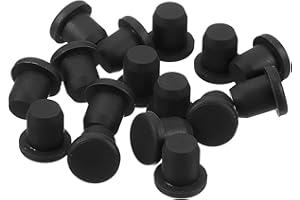 QUARKZMAN 32 Pièces Bouchon de Trou en Caoutchouc Noir, Bouchons de 7.5mm pour Trou de 7-7.3mm/0.28-0.29"