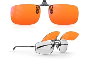 Goiteia Occhiali 100% Anti Lettura Uomo, Arancio Notturno (Blocco Massimo della Luce Blu), Medium