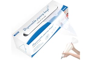 Homewit Worki do wyciskania, duże, 47 cm, jednorazowe torebki cukiernicze, 100 sztuk jednorazowych woreczków cukierniczych, zestaw do wyciskania torebek do pieczenia i tortów, dekoracji i ciasteczek,