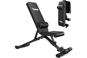 PASYOU Panca Pesi Palestra Regolabile con 90 Gradi Panca Addominali Multifunzione Panca Piana Inclinabile Pieghevole 400 KG Capacità di Peso