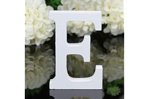 Freeas Dekorative Holz Buchstaben, hängende Wand 26 Buchstaben aus Holz Alphabet Wand Buchstaben für Kinder Baby Name Mädchen Schlafzimmer Hochzeit Geburtstag Party Home Decor-Briefe (E)