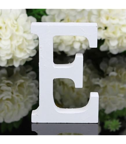 Bodhi2000 Weiße Holz-Buchstaben – Alphabet-Set Für Deko | 11 Cm Große Buchstaben Für Hochzeit, Geburtstag & Home Decor