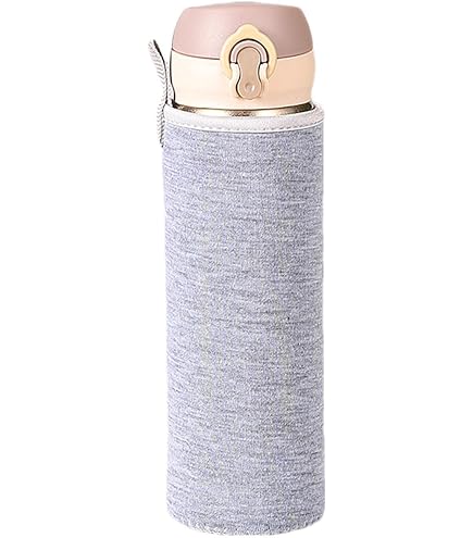 Lot De 2 Housses Thermiques Extensibles Pour Bouteilles D'eau - Tailles 550ml à 1500ml - Tissu Néoprène - Pour Camping, Randonnée - Noir