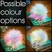 Produktbild 1x Einzel Pompom - 12cm Hologram Zufalls Multi Magic Rainbow Large Fluffy FAUX / FAKE Pelz Waschbär Stil pom pom großen Designer GoldschlüsselSpange Charme ( Hologram Multi Magic Rainbow )