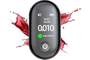 Electri-HQ Etilometro Portatile Certificato Alcol Test con LED ad Alta Definizione e Chip ad Alta Sensibilità,Adatto per Uso Domestico e Professionale