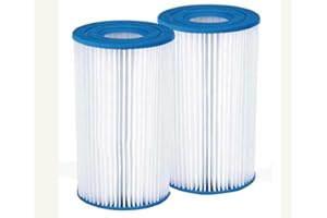 Summer Waves - 2 unidades - Tipo I - Filtro de papel para piscina - Cartuchos de filtro - Filtro de repuesto - 9 x 7,6 cm - Filtro de piscina para Whirlpool Stahlrahmen Spa