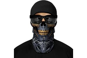 Cody Lundin Sturmhaube Vollgesichtsmaske Cool Sonnenschutz Abdeckung Maske Langer Hals Atmungsaktiv Ski Motorrad Maske für Männer Frauen Halloween Cosplay Outdoor Sport Radfahren Wandern
