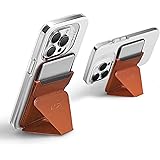 MOFT Snap Portafoglio Magsafe per iPhone Serie 15 14 13 12, Supporto Magnetico per Telefono in Pelle Vegana con 3 Angoli di V