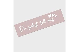 EDELFOLIEN Spiegelaufkleber | Du siehst toll aus | Friseursalon Friseur Friseuse Haarschnitt Spiegel Aufkleber Sticker Motivation Selbstwertgefühl Lächeln Glücklich Toilette Öffentlich (weiß glanz)