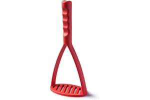 Zeal Potato Mashers, Non-Scratch Silicone Food / Potato Masher, Soft Grip Premium Masher with Solid Core, Red