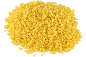 LECXIN 50g Yellow Pure Natural Beeswax Pellets, Pure Yellow Beeswax Pellets, Food Grade Beeswax Beads, Food Grade Cosmetics Materials for Handmade Soap Making, Candle Making Wax