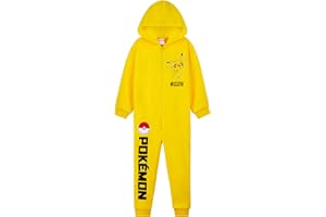Pokémon Pyjama Combinaison Enfant Pikachu Grenouillère Enfant en Polaire Combi Pyjama Pikachu Dracaufeu 4-14 Ans