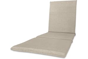 Il Tuo Artigiano Design uscino rembourré pour lit de soleil artisanal, entièrement déhoussable, fabriqué en Italie, 190 x 60 cm (ivoire)