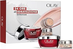 OLAY Crema Antirughe Regenerist Cofanetto Regalo Donna per la routine giorno: Crema Viso Antirughe (50 ml) + Ultimate Eye, Contorno Occhi (15 ml).