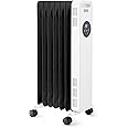 BLACK+DECKER BXRA43011GB Digital Oil Filled Radiator, 3 Heat Settings, Adjustable Thermostat and 24 Hour Timer, 1.5KW, White