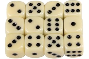 GICO 12 Standard Würfel Spielwürfel, Augenwürfel 16 mm aus PVC- 5955